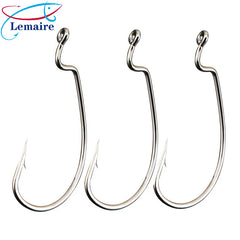 50pcs fish hooks, various sizes of fish hooks 50pcs/box fish hooks high carbon 1# 2# 1/0# 2/0# 3/0# durable barbed fish hooks - Lemaire Fish Hooks