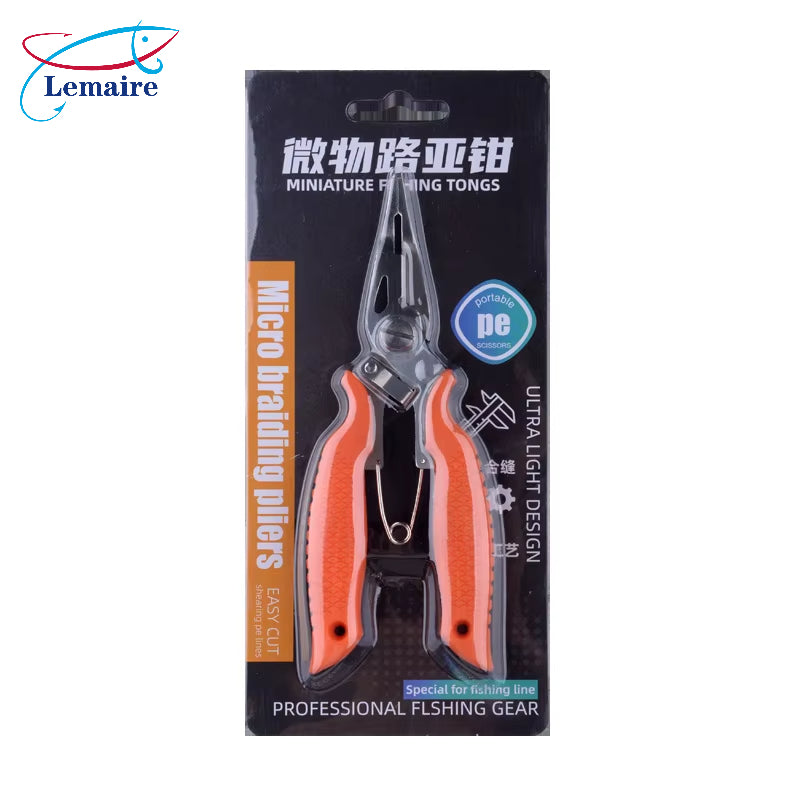 Micro-object Luya pliers stainless steel fishing line cutters fishing tools non-slip fishing pliers multi-function powerful wire cutters/ring openers portable rust-proof fishing tool set