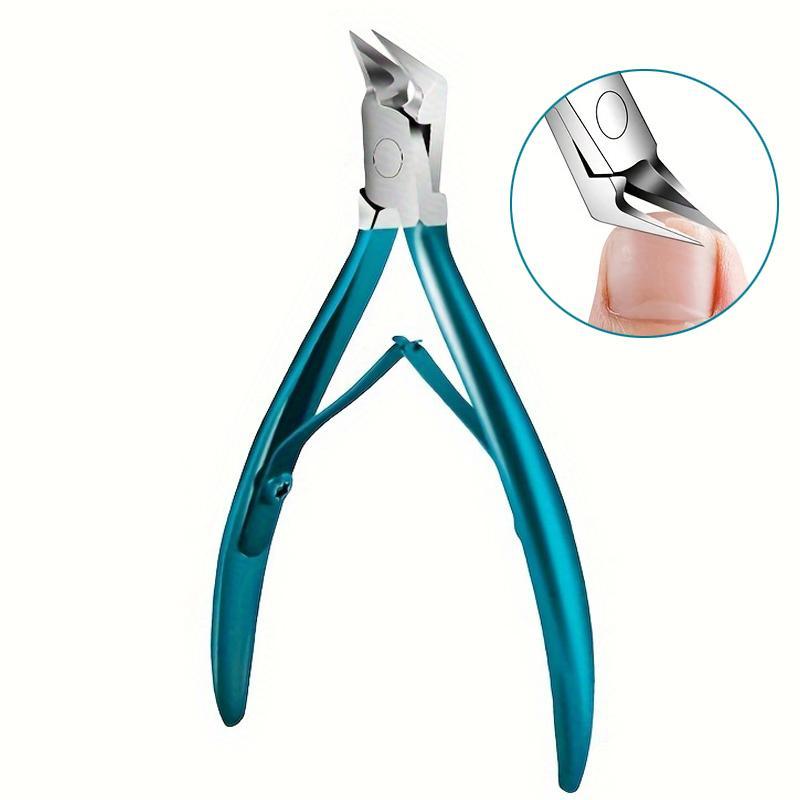 Toenail scissors for thick ingrown toenails, long-handled toenail trimmer with wide opening and non-slip, manicure and pedicure tools,