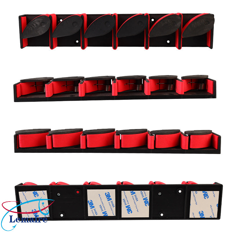 Wall-mounted fishing rod storage rack Luya fishing gear display rack Horizontal storage wall-mounted fishing rod rack EVA non-slip punch-free box bracket