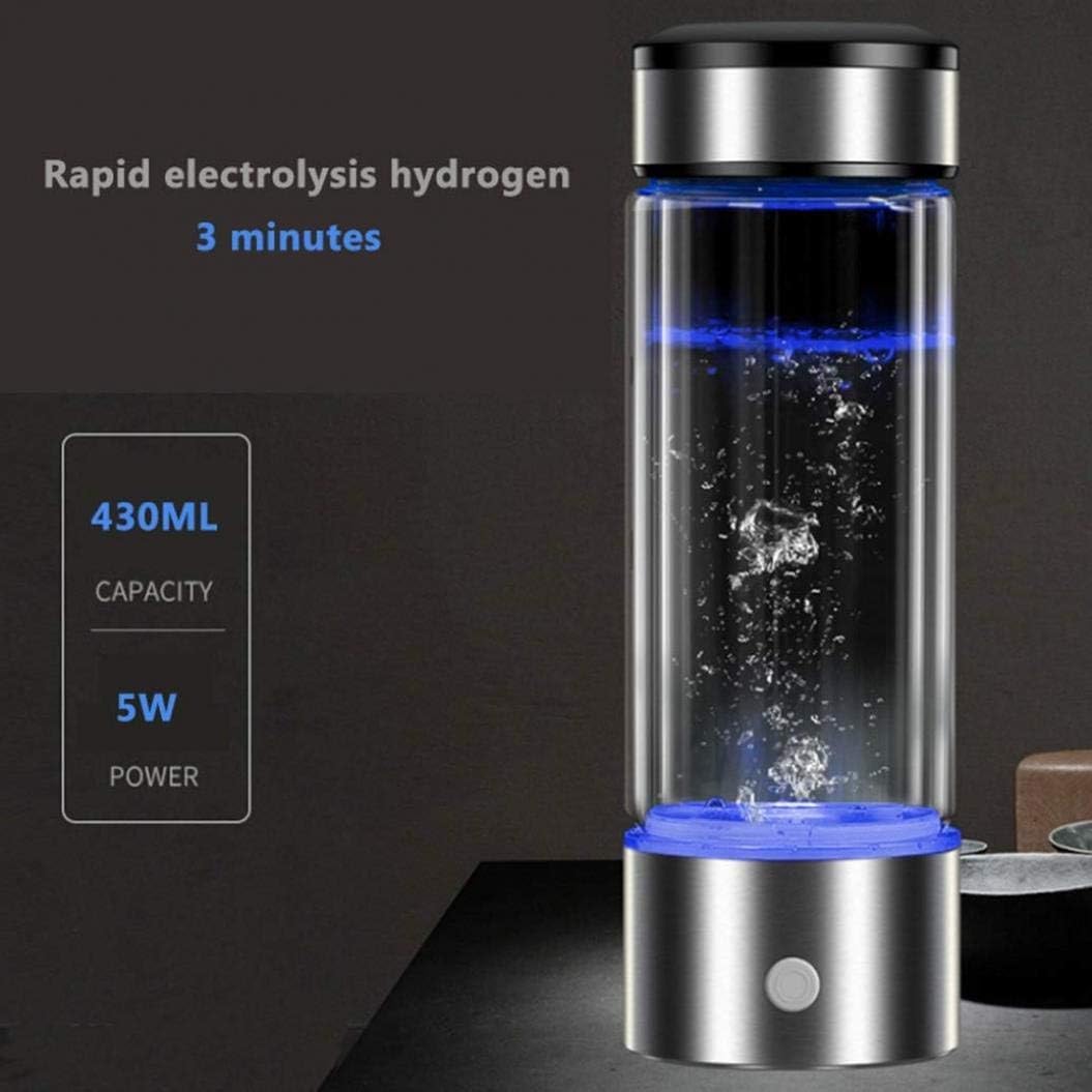 Hydrogen Generator Cup Water Filter 420ML Alkaline Maker Hydrogen-Rich Water Portable Bottle Lonizer Pure H2 Electrolysis