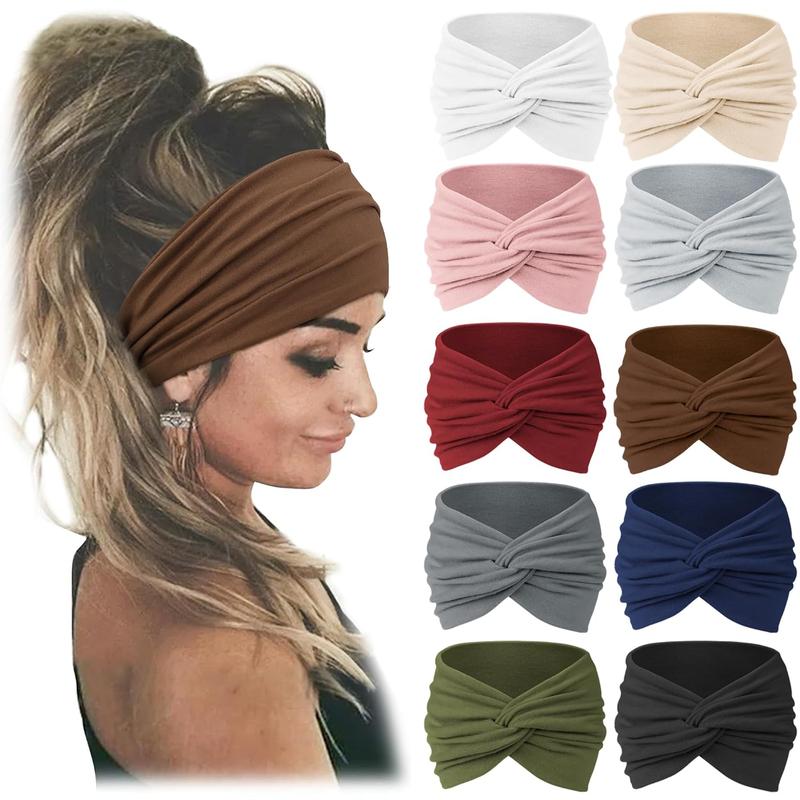 Women's headband wide hair band extra headscarf headband women's large sports fitness elastic non-slip large hair band, gift sports outdoor