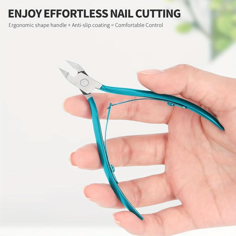 Toenail scissors for thick ingrown toenails, long-handled toenail trimmer with wide opening and non-slip, manicure and pedicure tools,