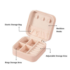 Travel Jewelry Organizer, Portable Small Jewelry Storage Case forHome and Travel Use, Jewelry Box for Earrings Necklace Rings Lipstick Storage, Women's Gift Sets