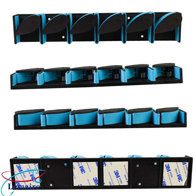 Wall-mounted fishing rod storage rack Luya fishing gear display rack Horizontal storage wall-mounted fishing rod rack EVA non-slip punch-free box bracket