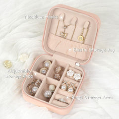 Travel Jewelry Organizer, Portable Small Jewelry Storage Case forHome and Travel Use, Jewelry Box for Earrings Necklace Rings Lipstick Storage, Women's Gift Sets