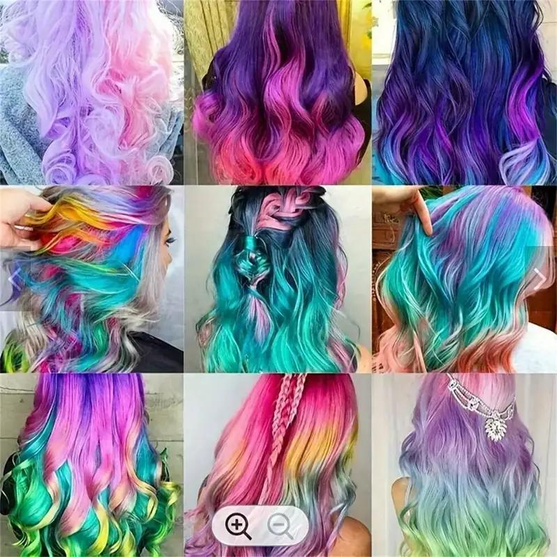 10 Color Hair Chalk Comb, 10pcs/set Temporary Washable Hair Color Dye, Professional Hair Styling Product for Women & Girls