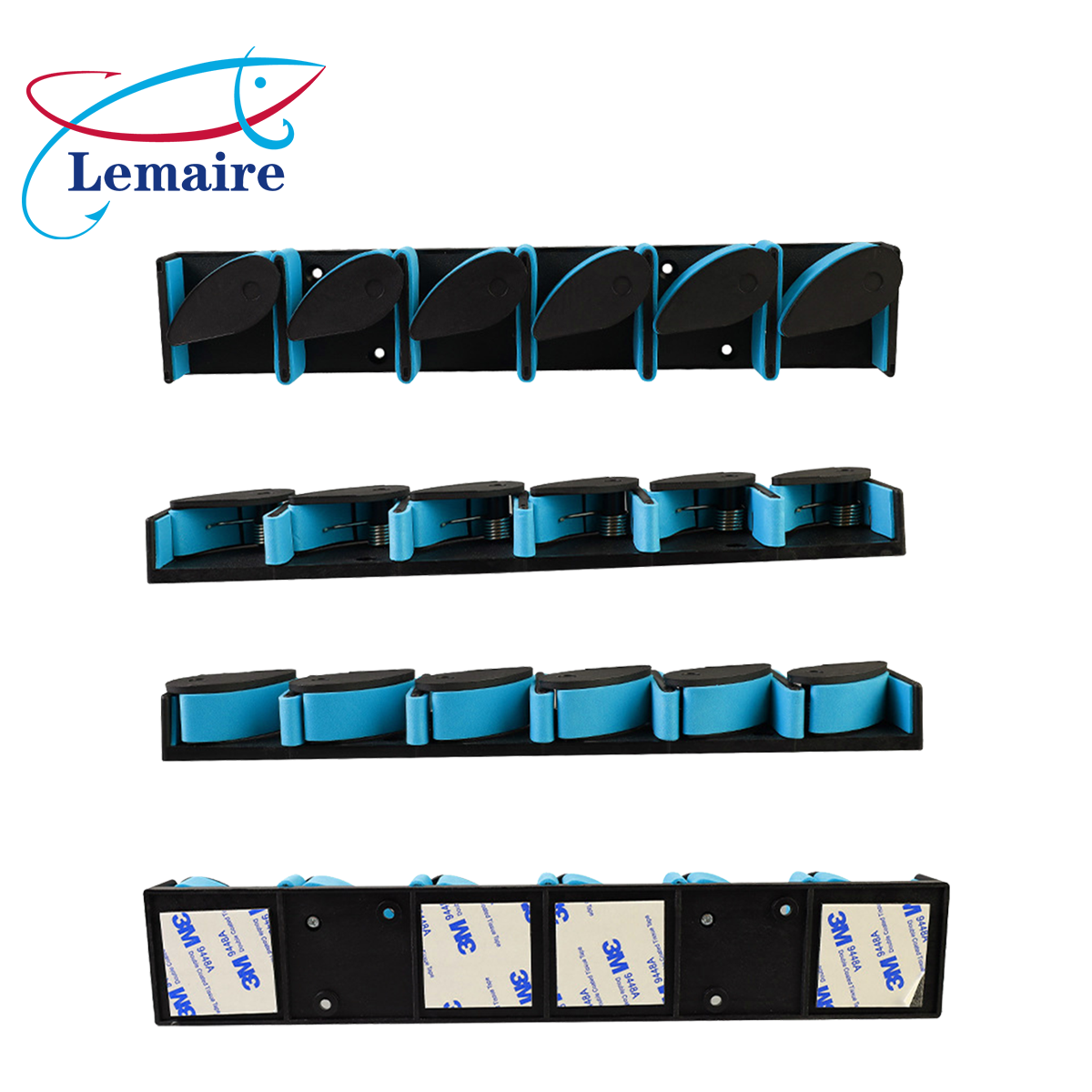 Wall-mounted fishing rod storage rack Luya fishing gear display rack Horizontal storage wall-mounted fishing rod rack EVA non-slip punch-free box bracket