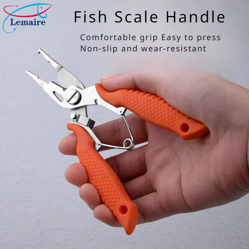 Micro-object Luya pliers stainless steel fishing line cutters fishing tools non-slip fishing pliers multi-function powerful wire cutters/ring openers portable rust-proof fishing tool set