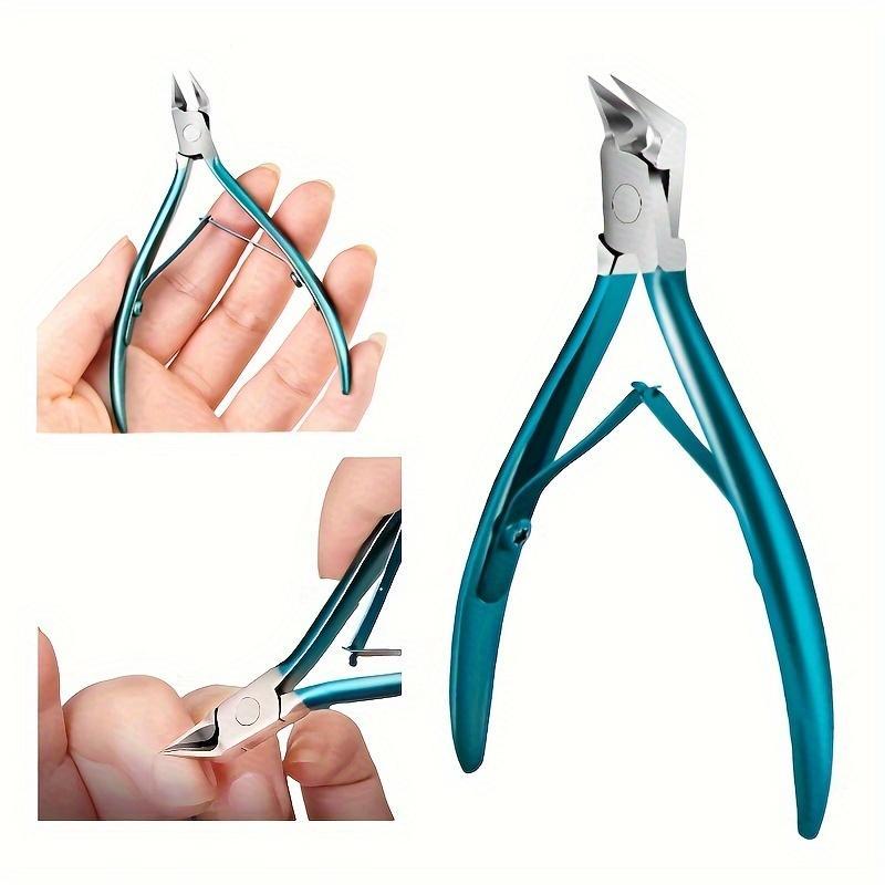 Toenail scissors for thick ingrown toenails, long-handled toenail trimmer with wide opening and non-slip, manicure and pedicure tools,