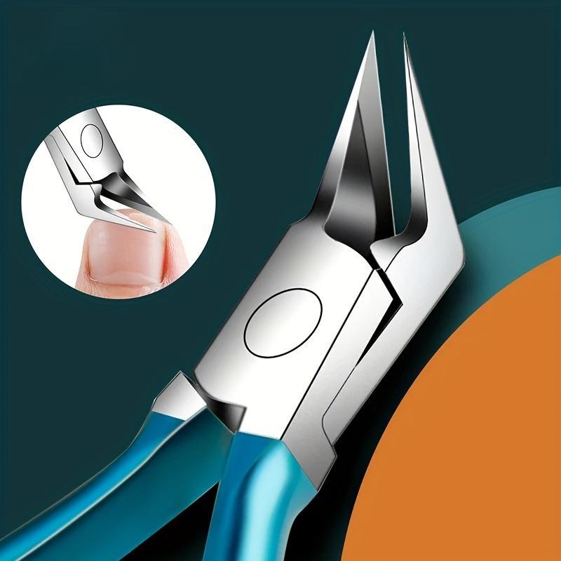 Toenail scissors for thick ingrown toenails, long-handled toenail trimmer with wide opening and non-slip, manicure and pedicure tools,