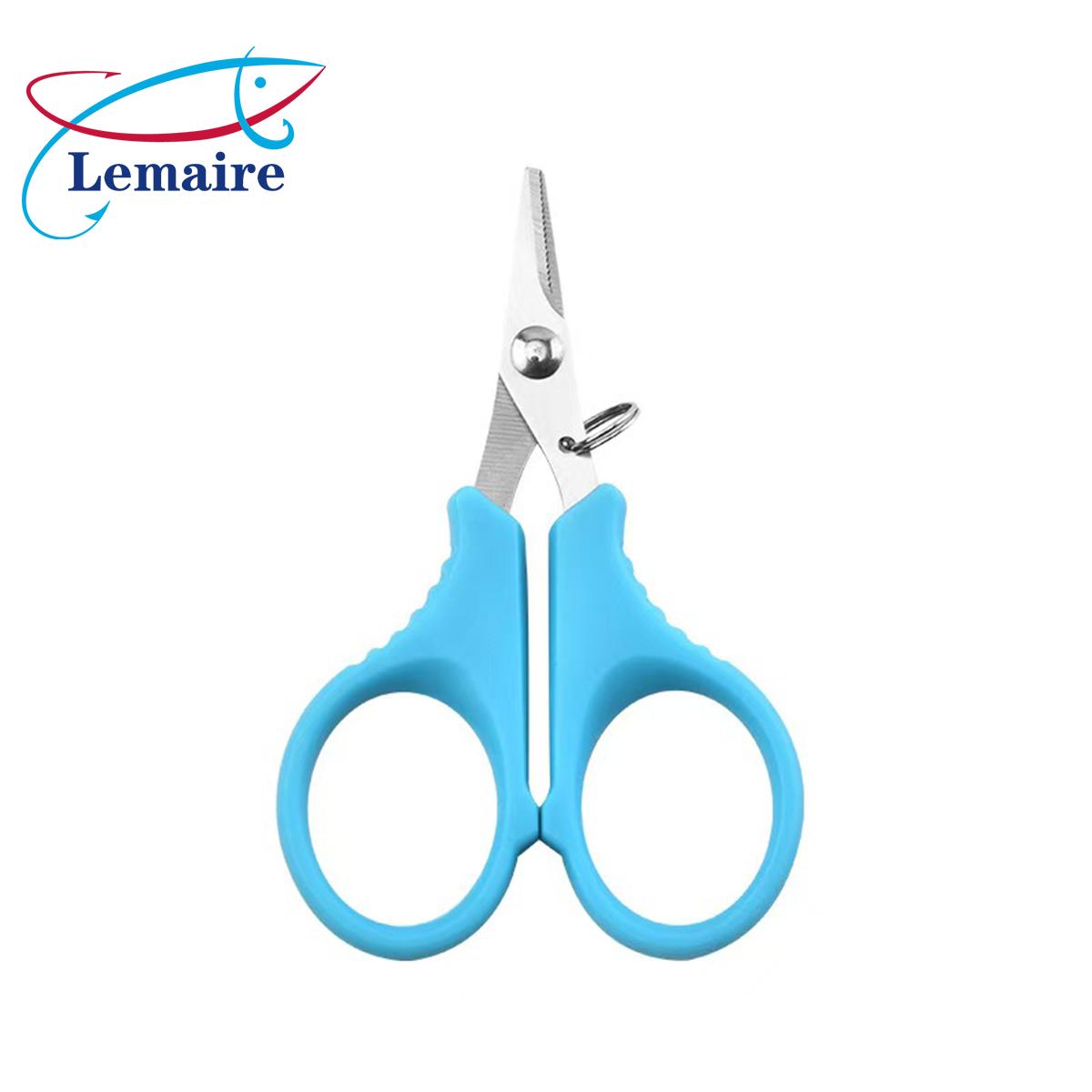 Stainless steel titanium-plated fishing scissors set, fish scissors, anti-lost rope, telescopic buckle, lure PE line small scissors, fishing tools-Lemaire fishing gear