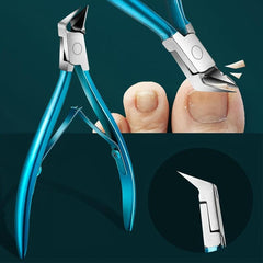 Toenail scissors for thick ingrown toenails, long-handled toenail trimmer with wide opening and non-slip, manicure and pedicure tools,