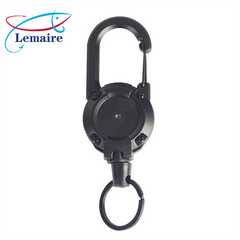Backpack wire rope lure telescopic buckle outdoor fishing accessories anti-lost hand rope easy pull buckle backpack key hanging buckle